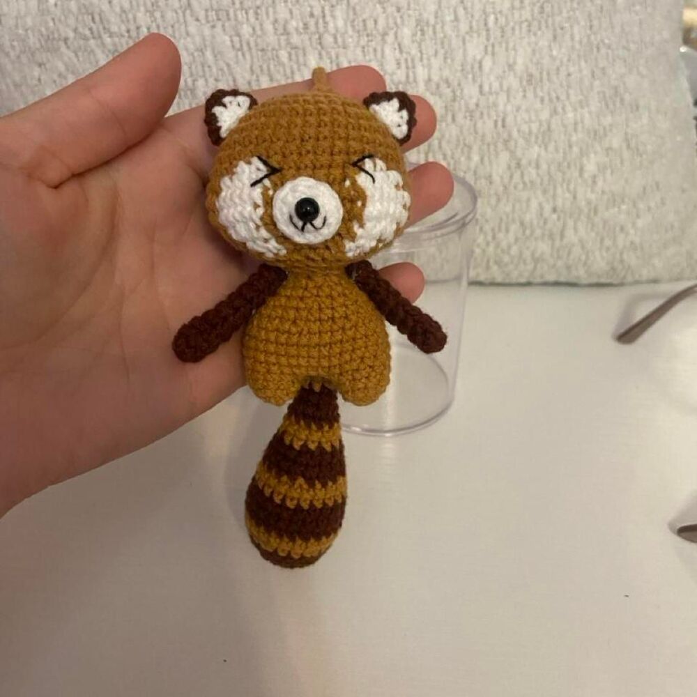 Handmade Crocheted Keychain Fox